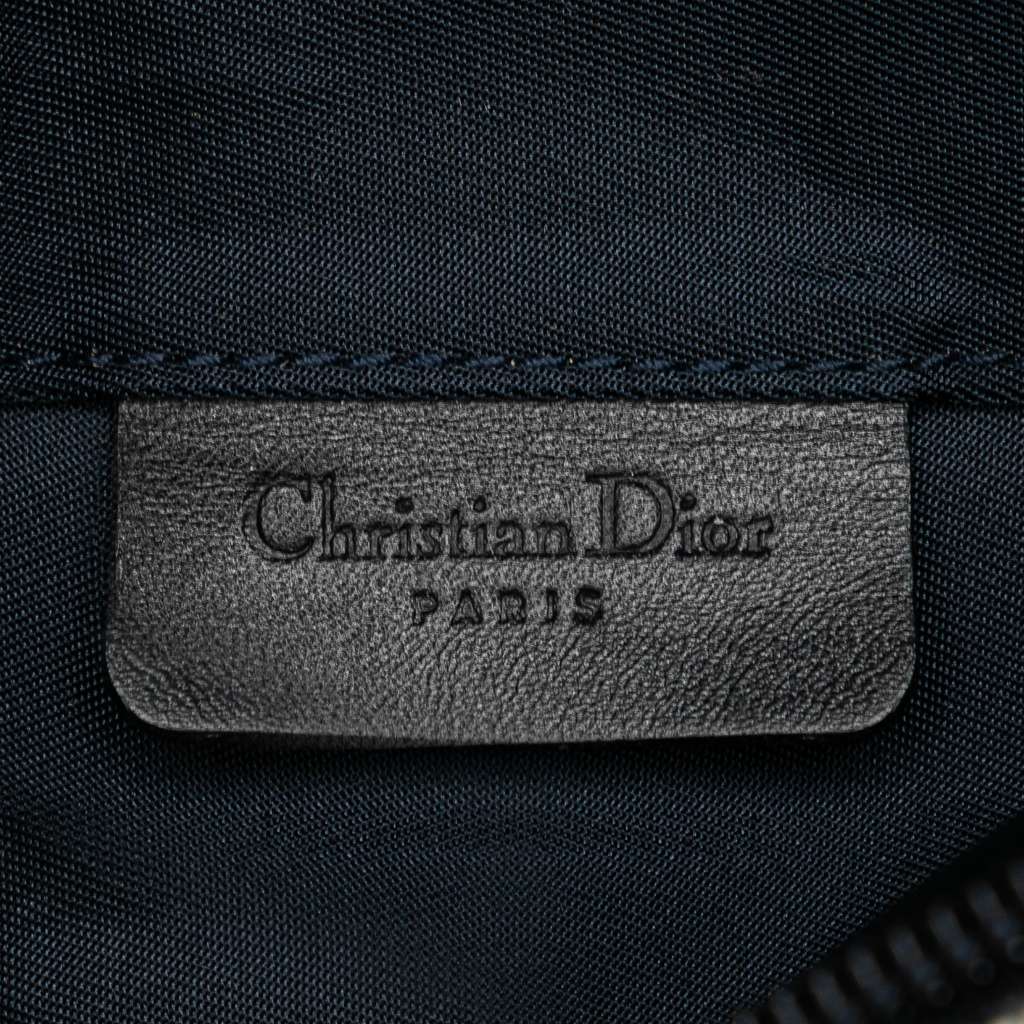 Dior Diorissimo Canvas Saddle Pouch Blue Canvas Good condition - Box View