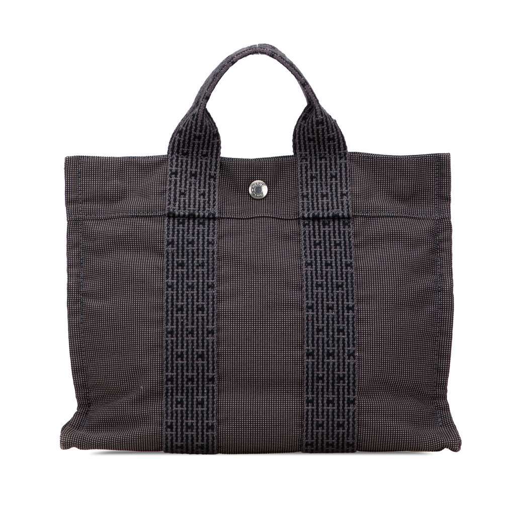 Hermès Canvas Herline PM Grey Canvas Good condition - Front View