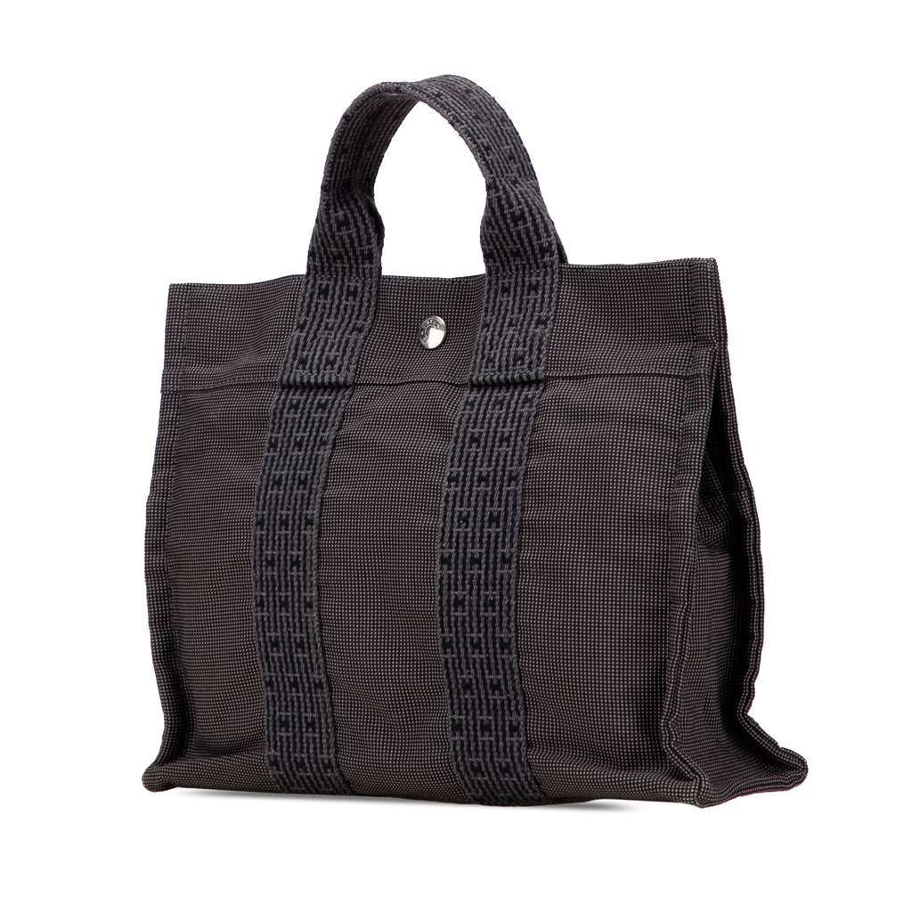 Hermès Canvas Herline PM Grey Canvas Good condition - Back View