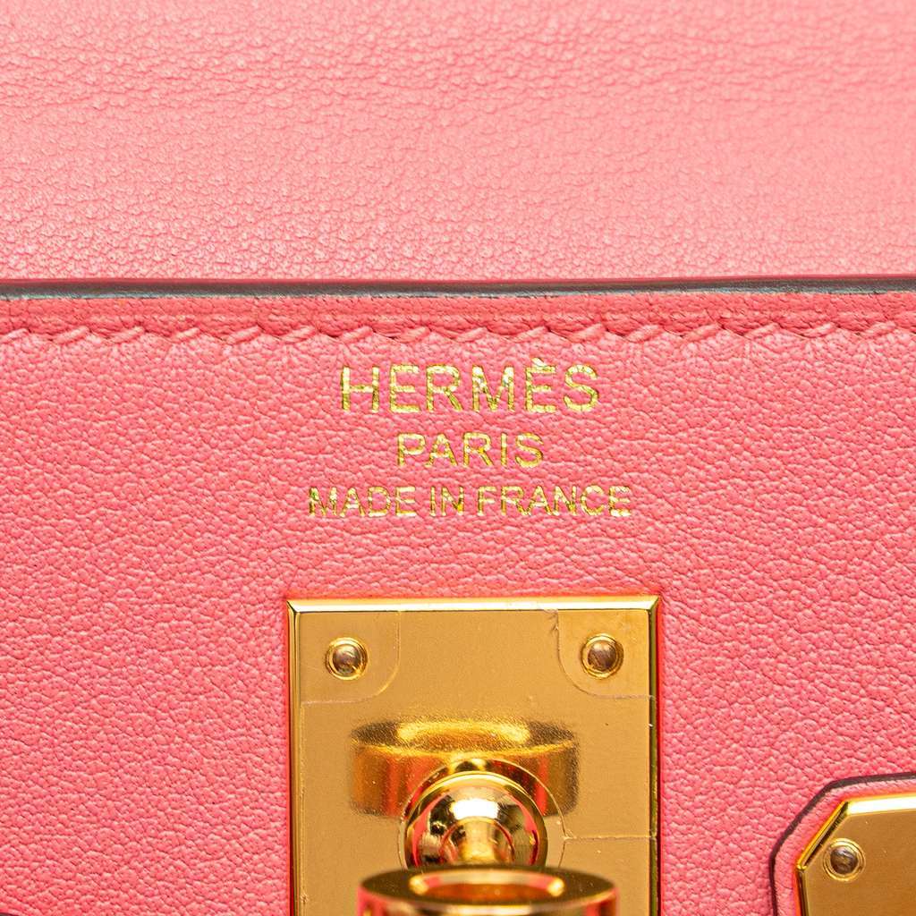 Hermès Swift Kelly II Retourne 25 Pink Leather Very good condition - Box View