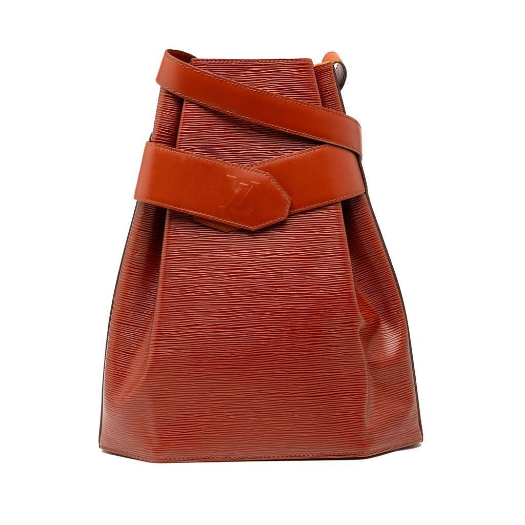 Louis Vuitton Epi Sac D Epaule GM Brown Leather Good - Front View