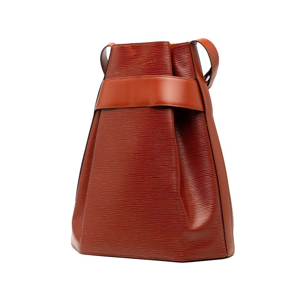 Louis Vuitton Epi Sac D Epaule GM Brown Leather Good - Back View