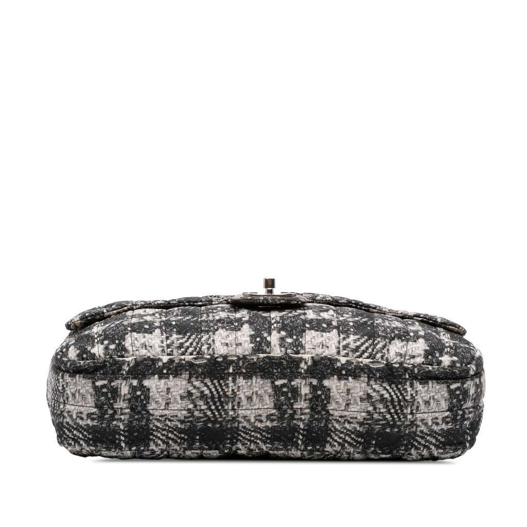 Chanel CC Tweed Print Nylon Single Flap Grey Very good condition - Inside View