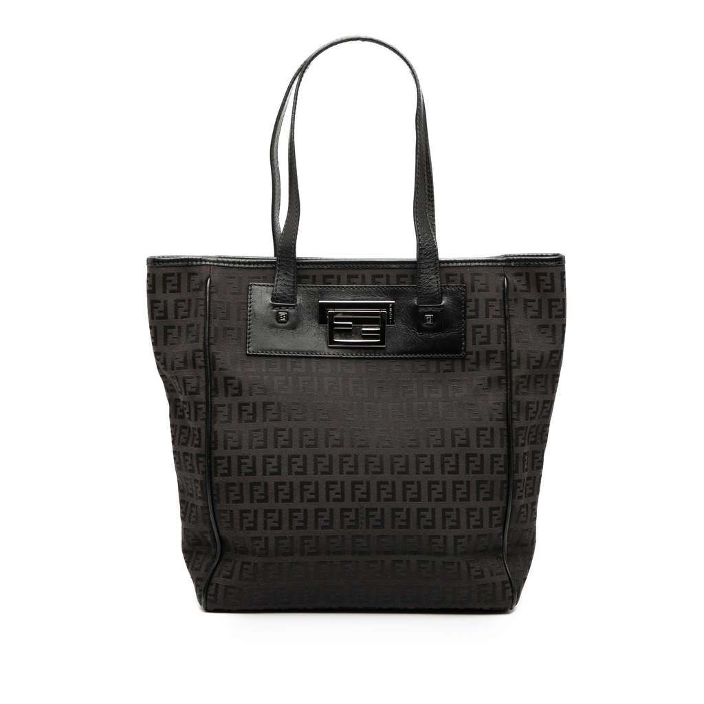 Fendi Zucchino Canvas Tote Brown Canvas Very good - Front View