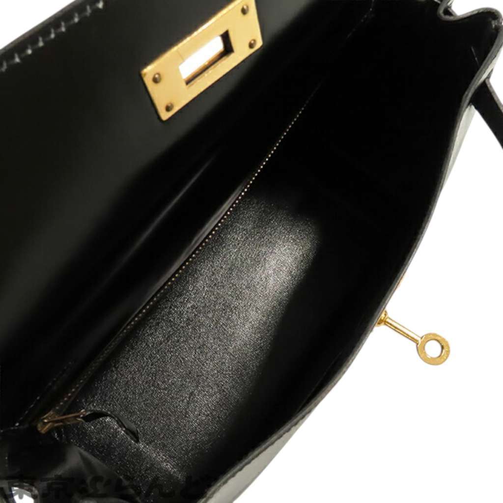 Hermès Box Calf Kelly Retourne 28 Black Leather Good condition - Model View