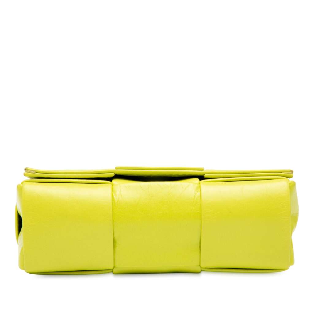 Bottega Veneta Extra Mini Nappa Maxi Intrecciato Cassette Crossbody Yellow Leather Good - Inside View