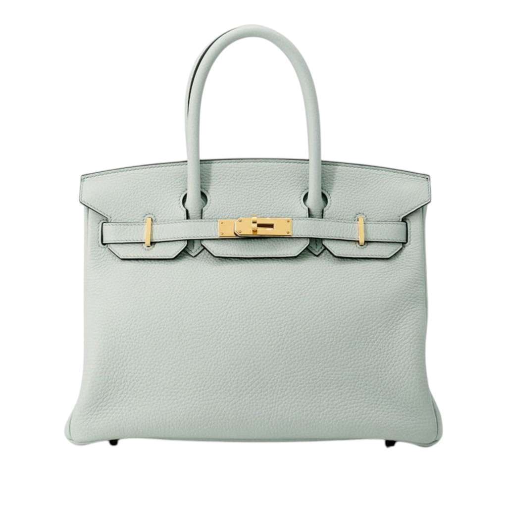 Hermès Togo Birkin Retourne 30 Blue Leather Good condition - Front View