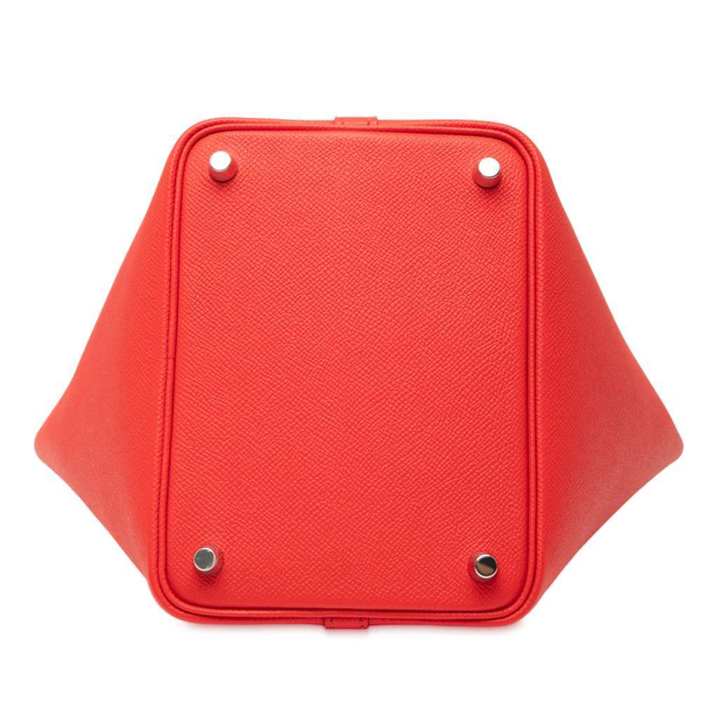 Hermès Epsom Tressage Picotin Lock 18 Red Leather Very good condition - Inside View