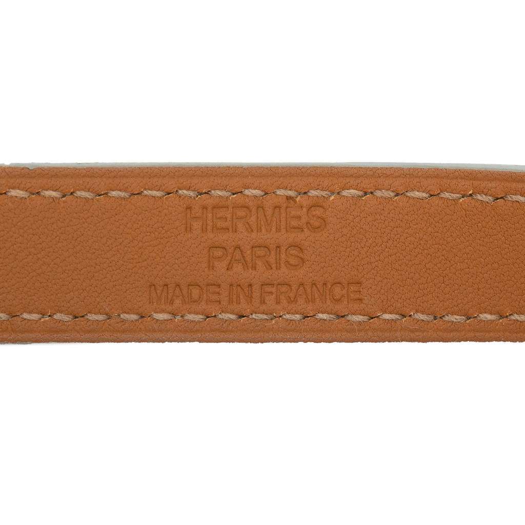 Hermès Leather Kelly Double Tour Bracelet Grey Leather Good condition - Box View