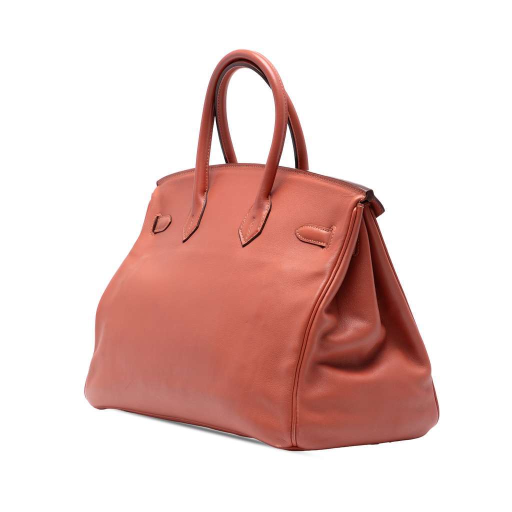 Hermès Swift Birkin Retourne 35 Pink Leather Good condition - Back View