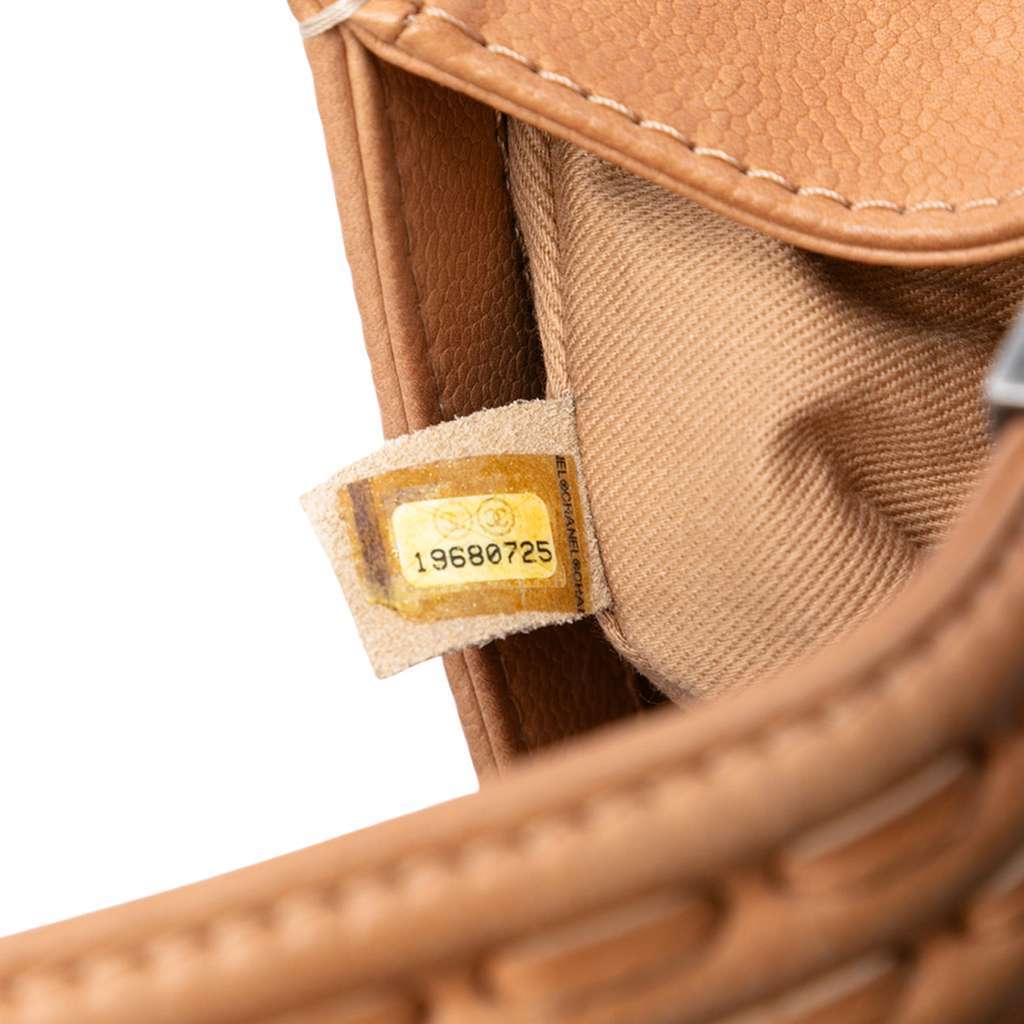 Chanel Medium Caviar Stitched Boy Flap Brown Leather Very good - Box View