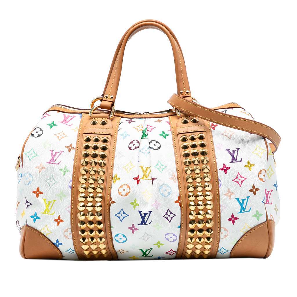 Louis Vuitton Monogram Multicolore Courtney GM White Good - Front View