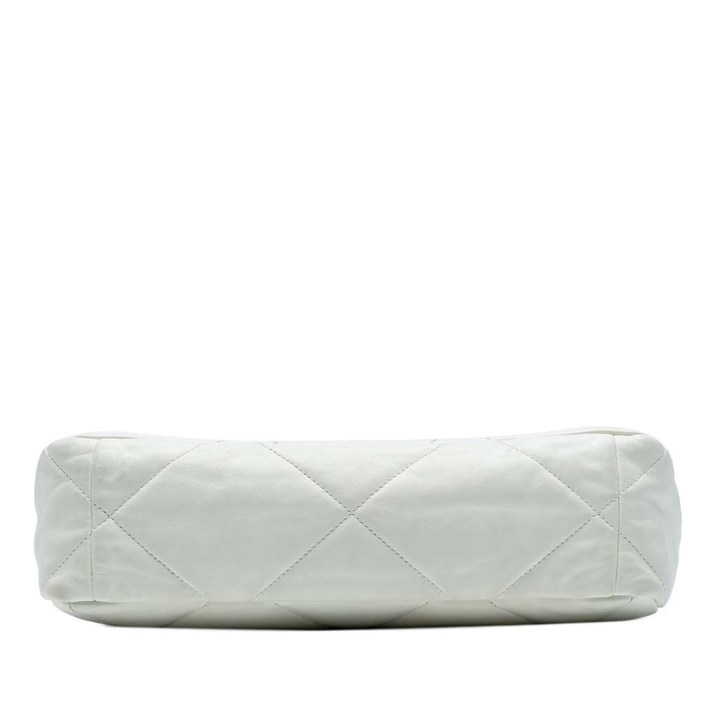 Chanel Large Lambskin 19 Flap White Leather Very good - Inside View