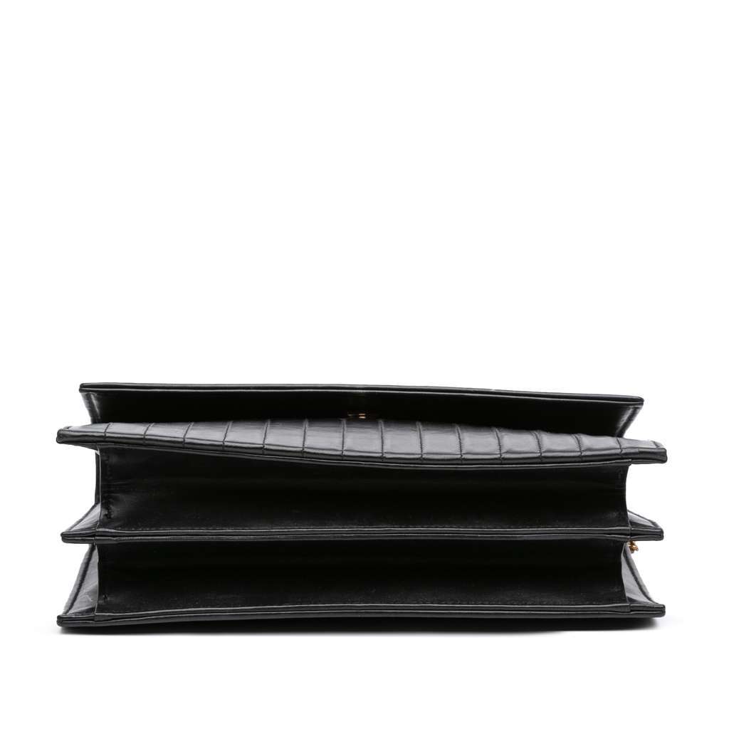 Saint Laurent Quilted Calfskin Victoire Chain Crossbody Black Leather Very good - Inside View