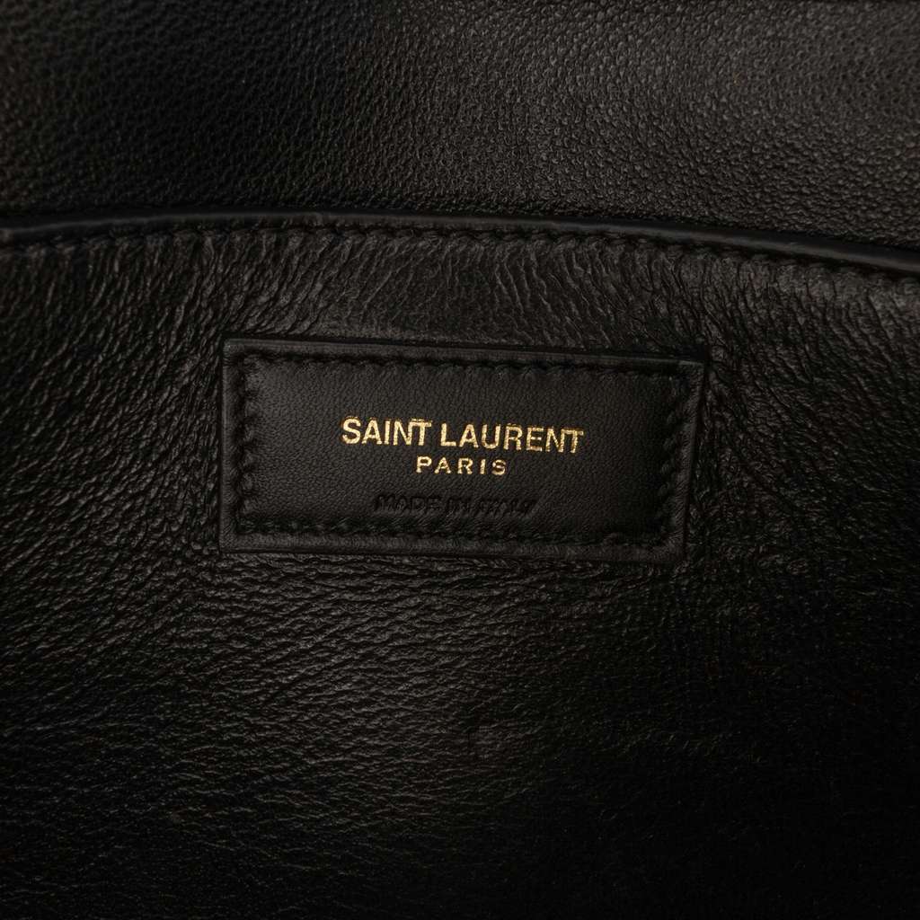 Saint Laurent Quilted Calfskin Victoire Chain Crossbody Black Leather Very good - Box View