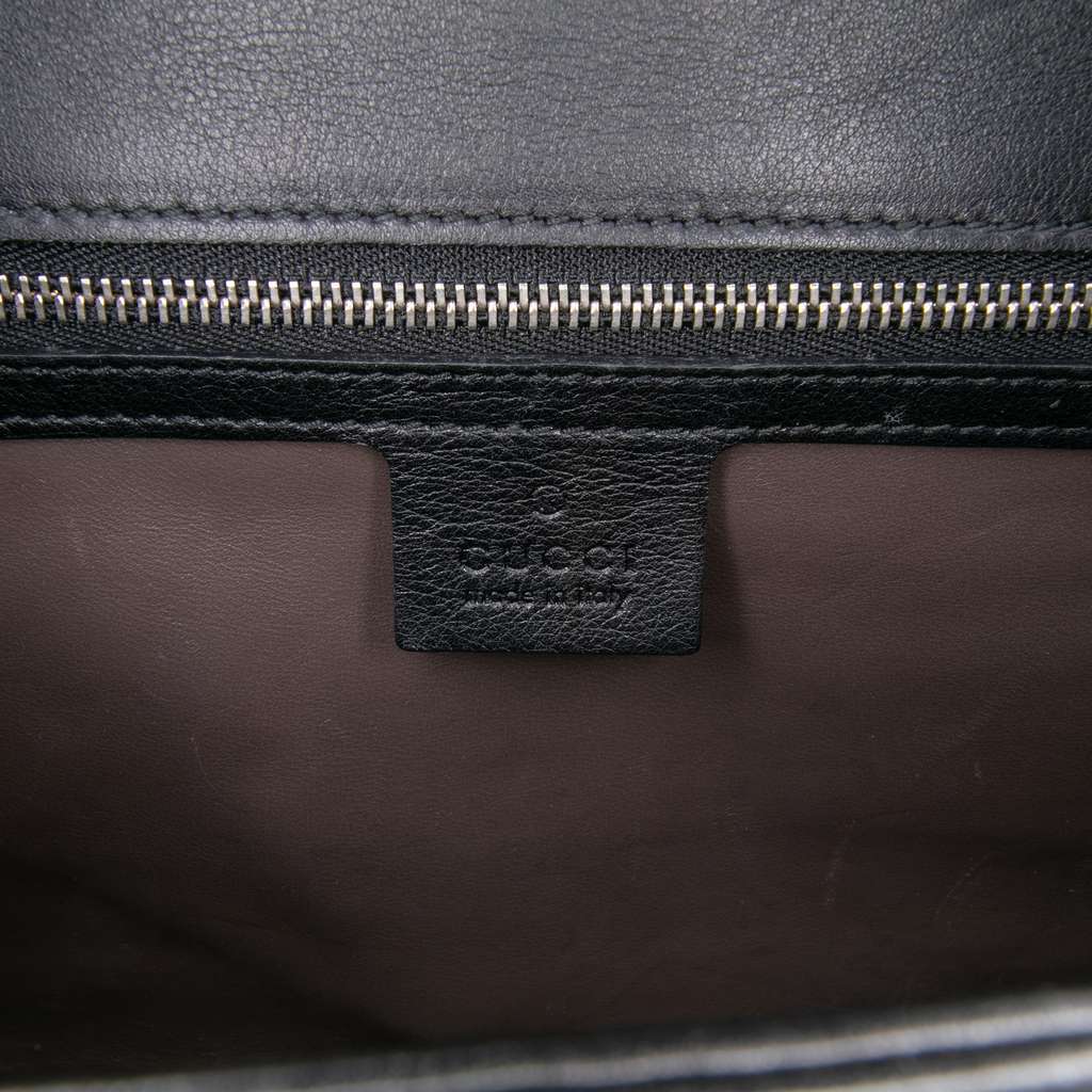 Gucci Medium Patent Dollar Interlocking G Crossbody Black Leather Good - Box View