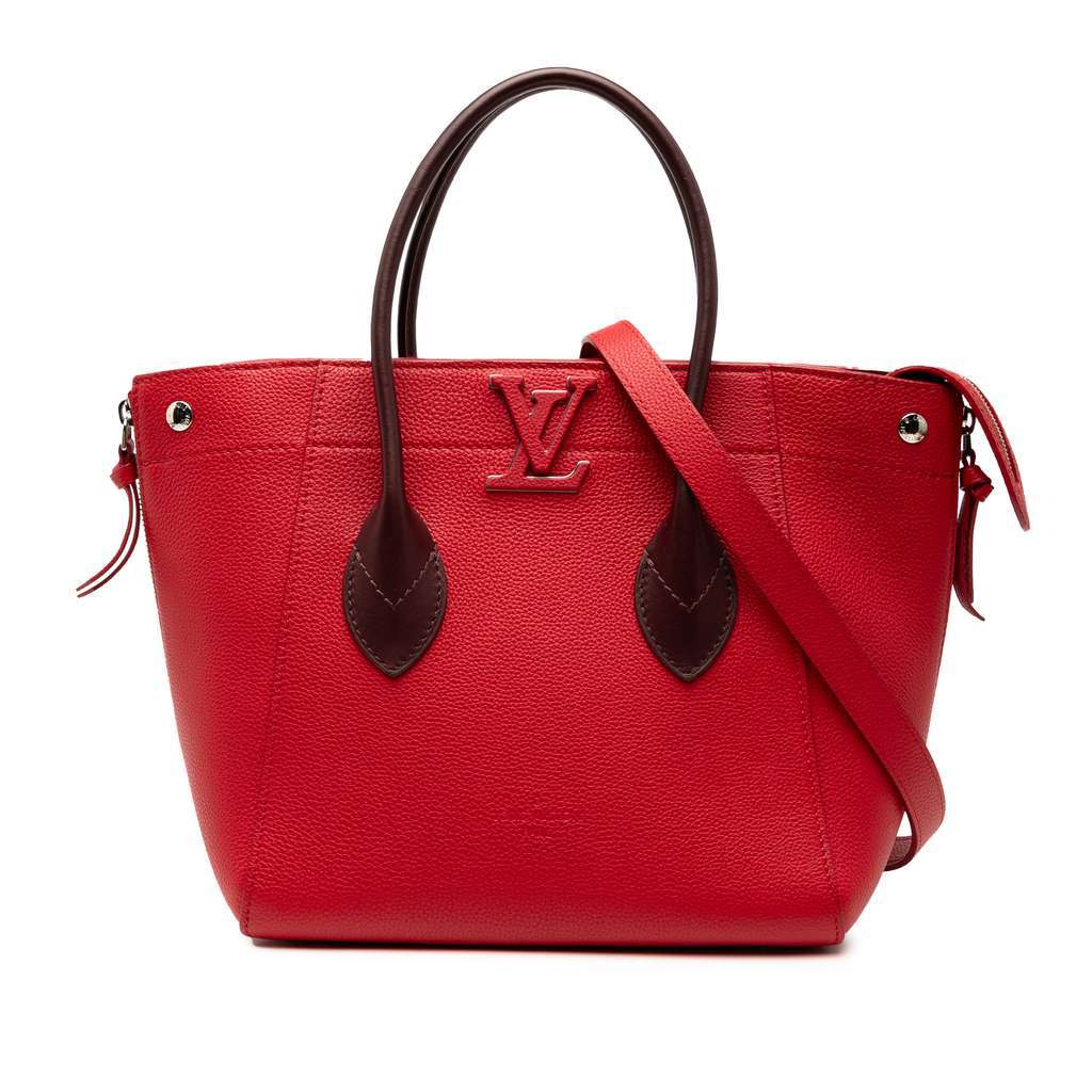 Louis Vuitton Calfskin Freedom Tote Red Leather Good - Front View
