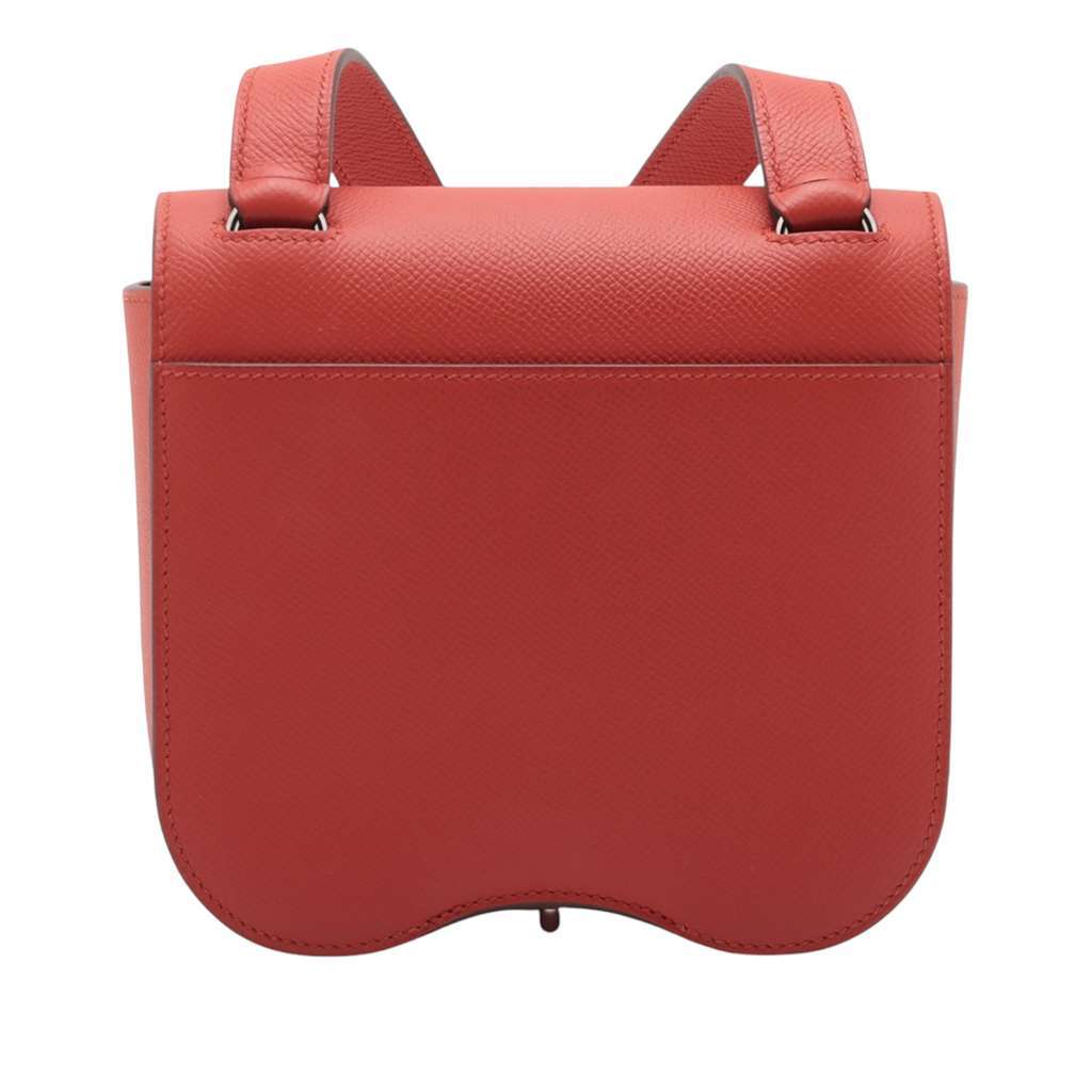 Hermès Mini Epsom Della Cavalleria Red Leather Good condition - Back View