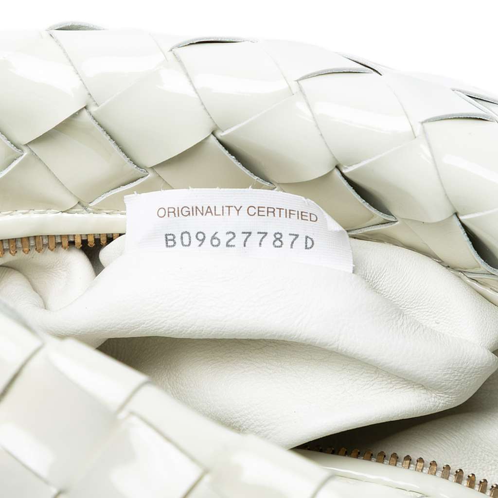Bottega Veneta Mini Patent Intrecciato Jodie White Leather Good - Box View