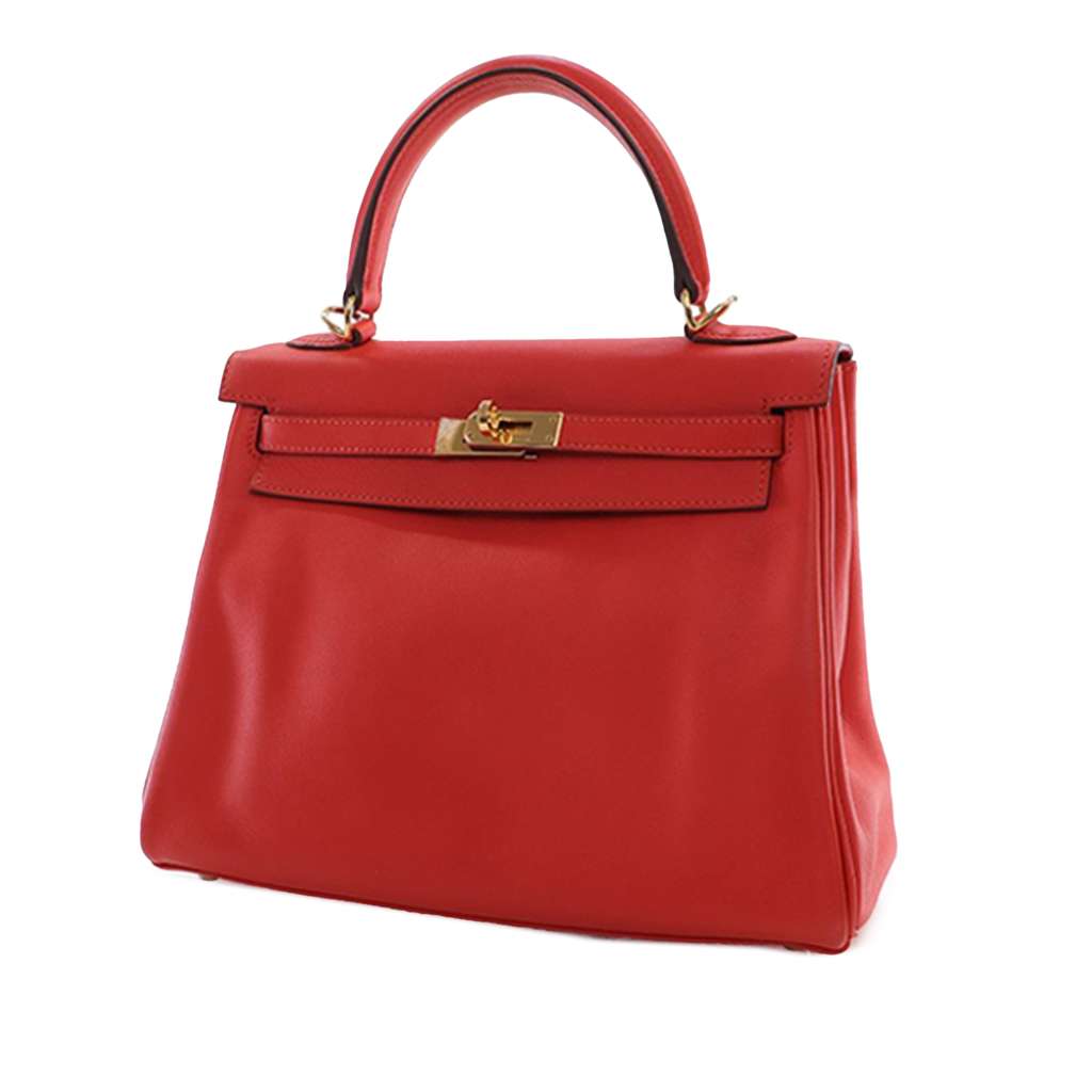 Hermès Swift Kelly II Retourne 25 Red Leather Good condition - Inside View