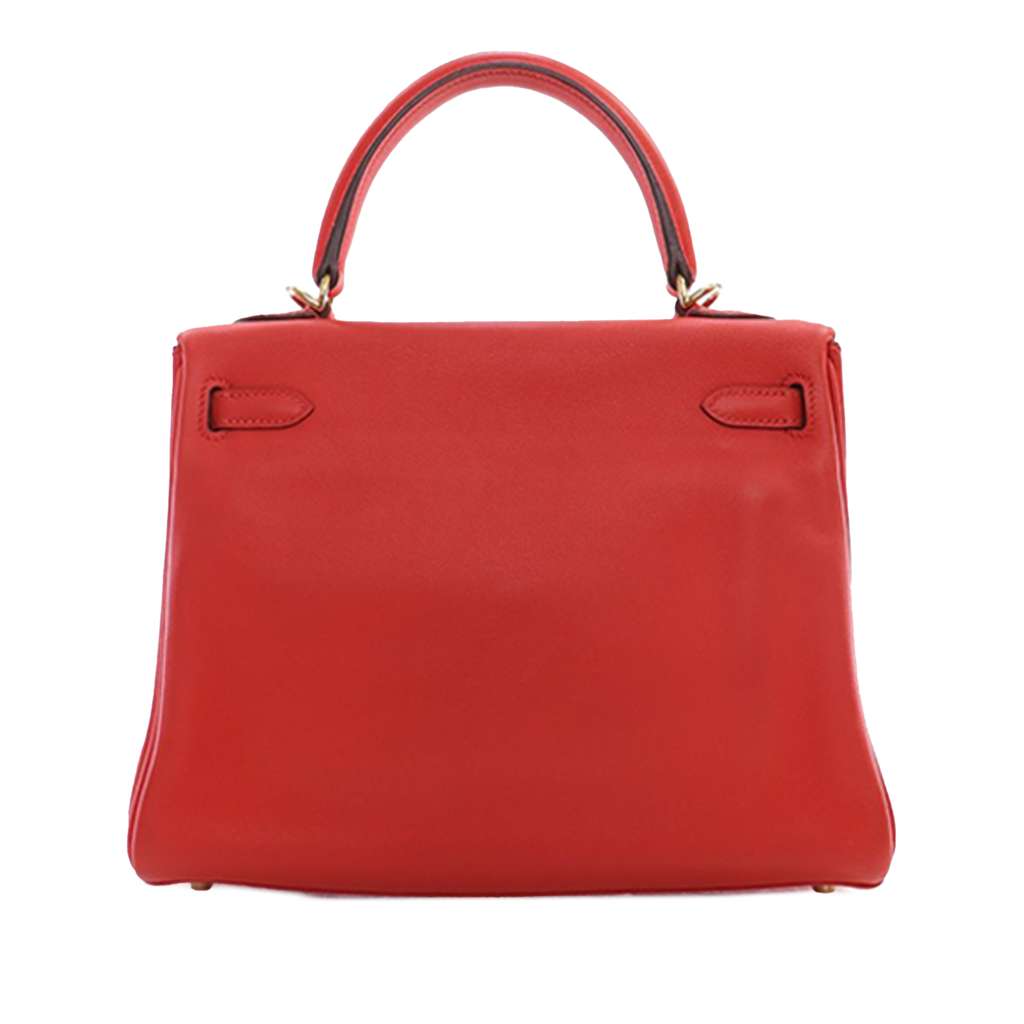 Hermès Swift Kelly II Retourne 25 Red Leather Good condition - Model View