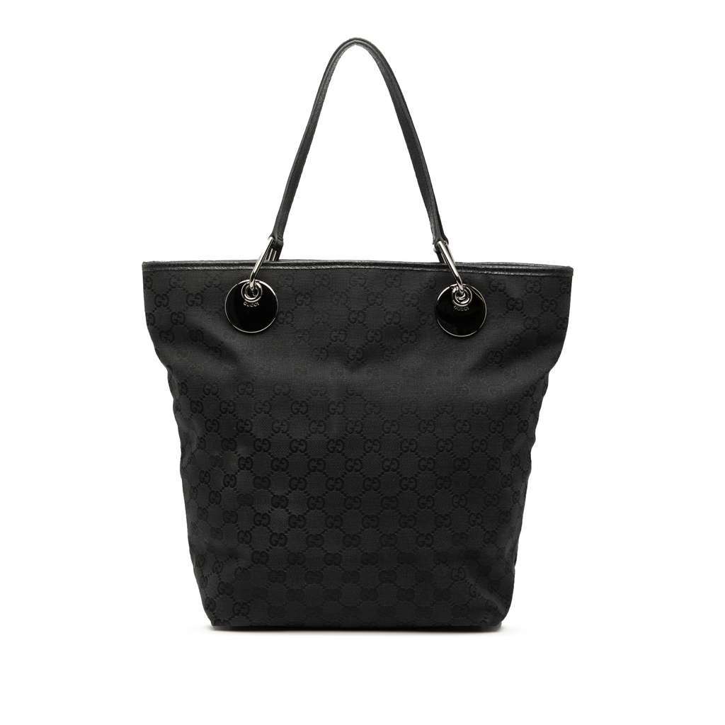 Gucci GG Canvas Eclipse Tote Black Canvas Good condition - Front View