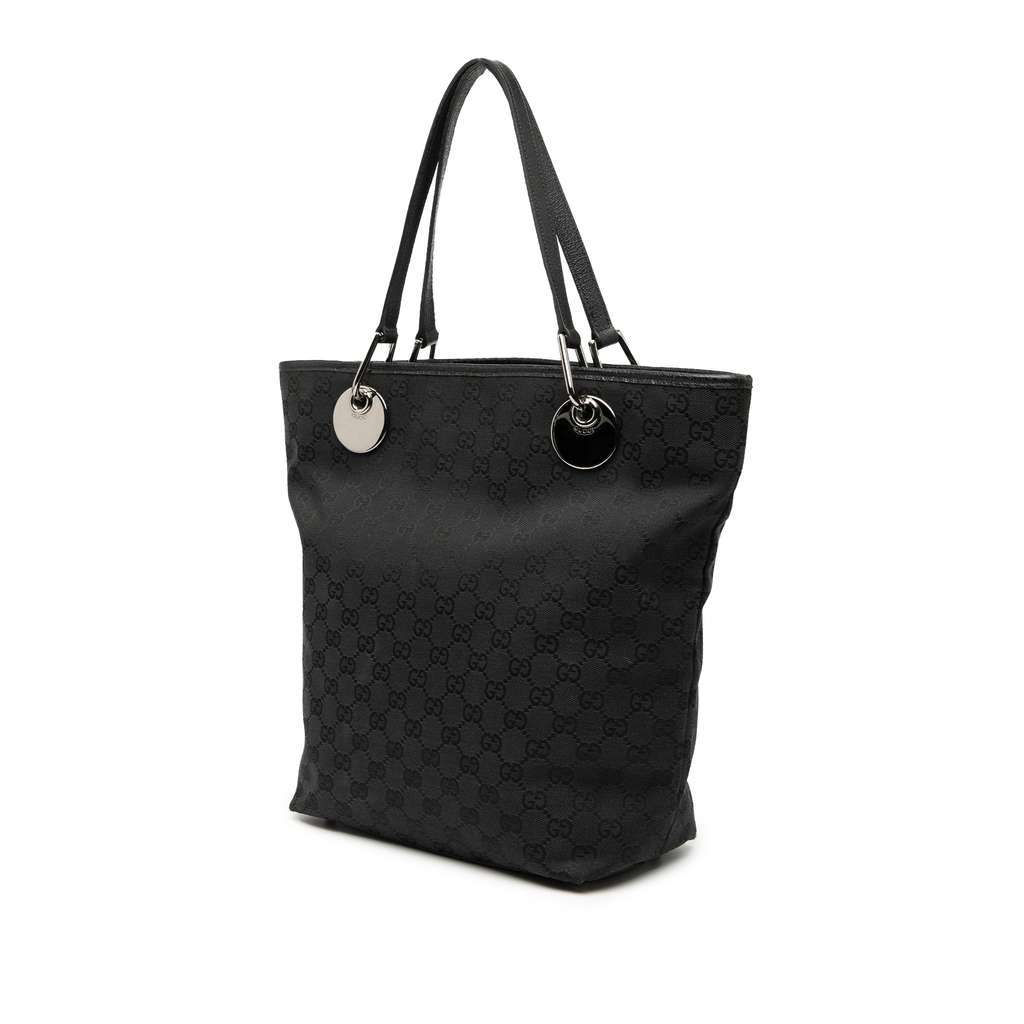 Gucci GG Canvas Eclipse Tote Black Canvas Good condition - Back View