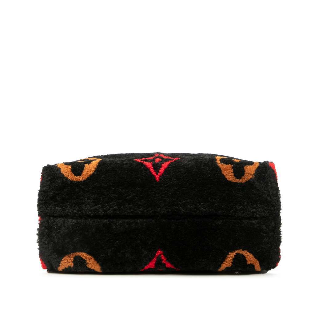 Louis Vuitton Monogram Giant Shearling Teddy Onthego GM Black Wool Very good - Inside View