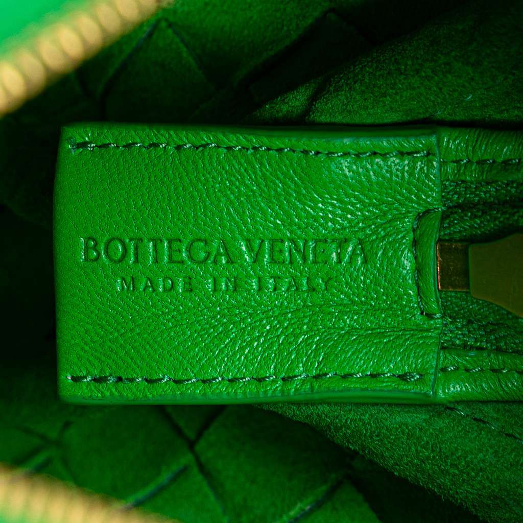 Bottega Veneta Mini Lambskin Intrecciato Loop Camera Bag Green Leather Good - Box View