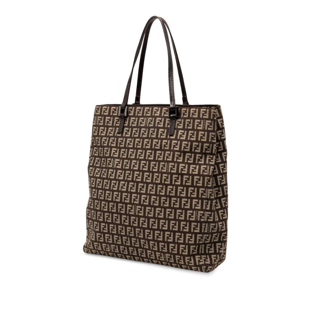 Fendi Zucchino Canvas Tote Brown Canvas Very good - Back View