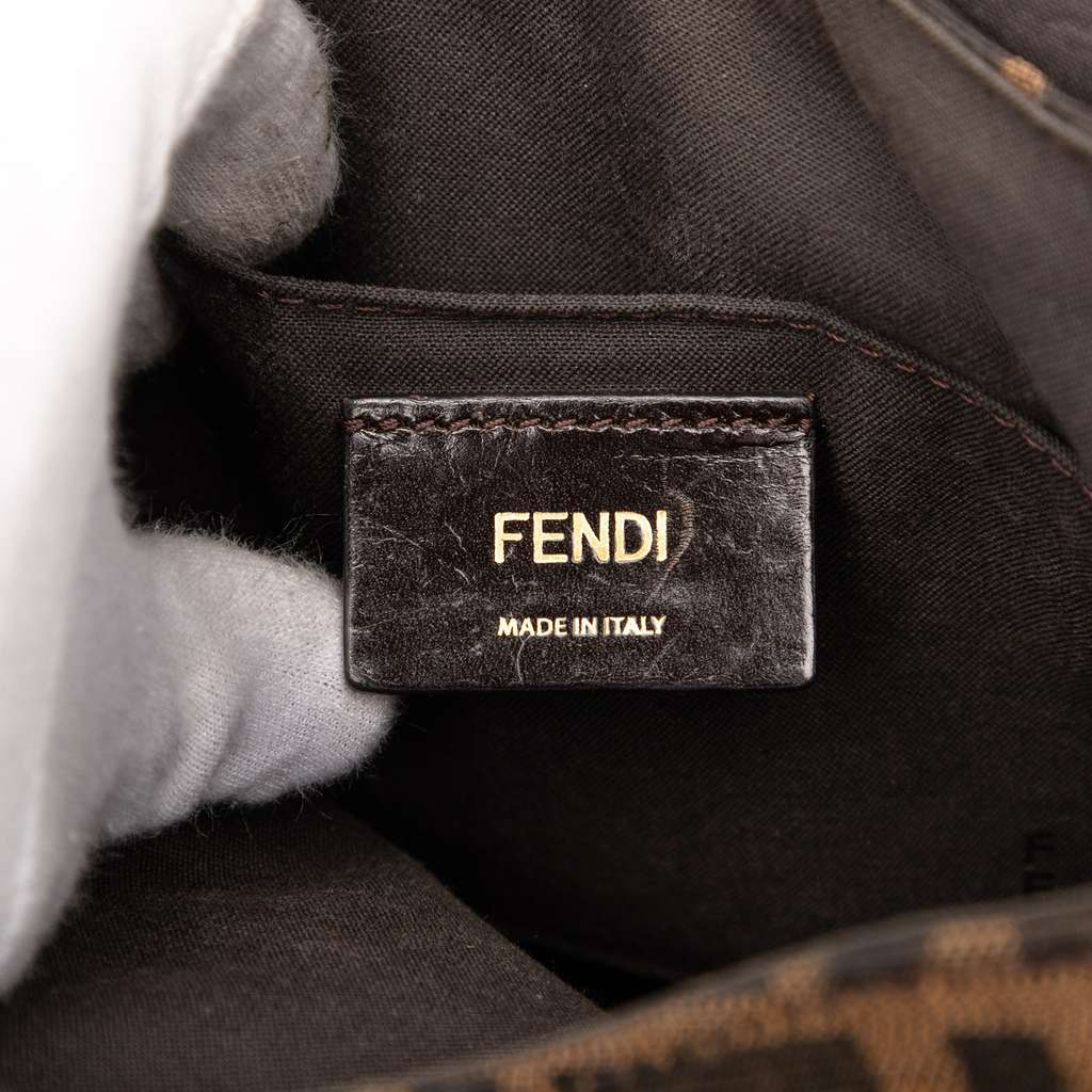 Fendi Small Zucca Canvas Artic Crossbody Brown Canvas Very good condition - Box View