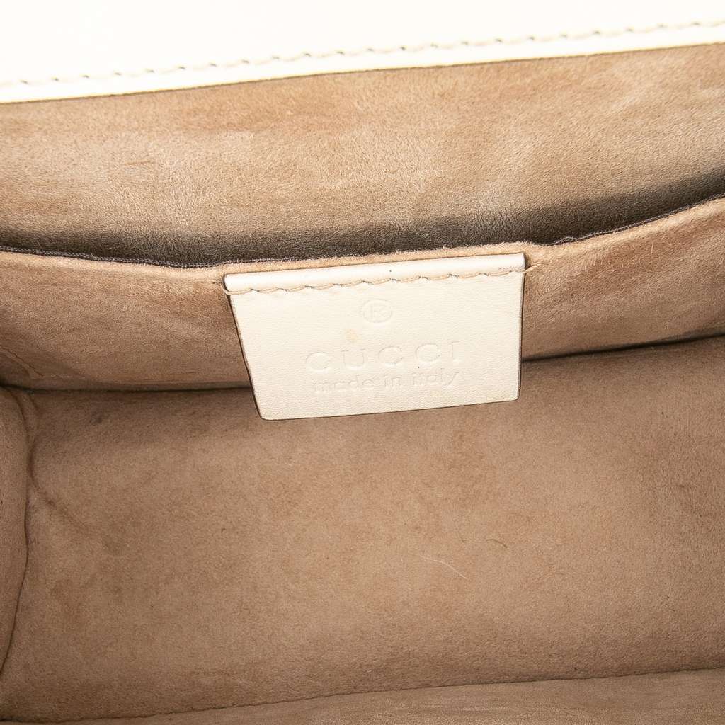 Gucci Mini Calfskin Sylvie Chain Crossbody White Leather Good - Box View