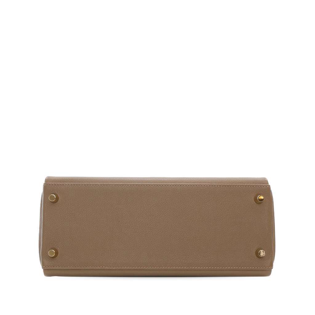 Hermès Evercolor Kelly II Retourne 28 Brown Leather Good condition - Inside View