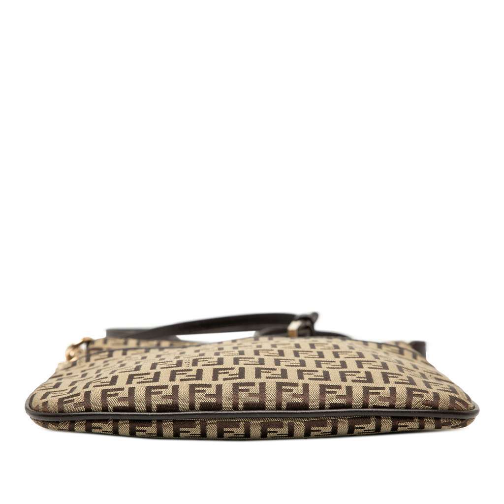 Fendi Zucchino Coated Canvas Forever Crossbody Brown Canvas Very good - Inside View