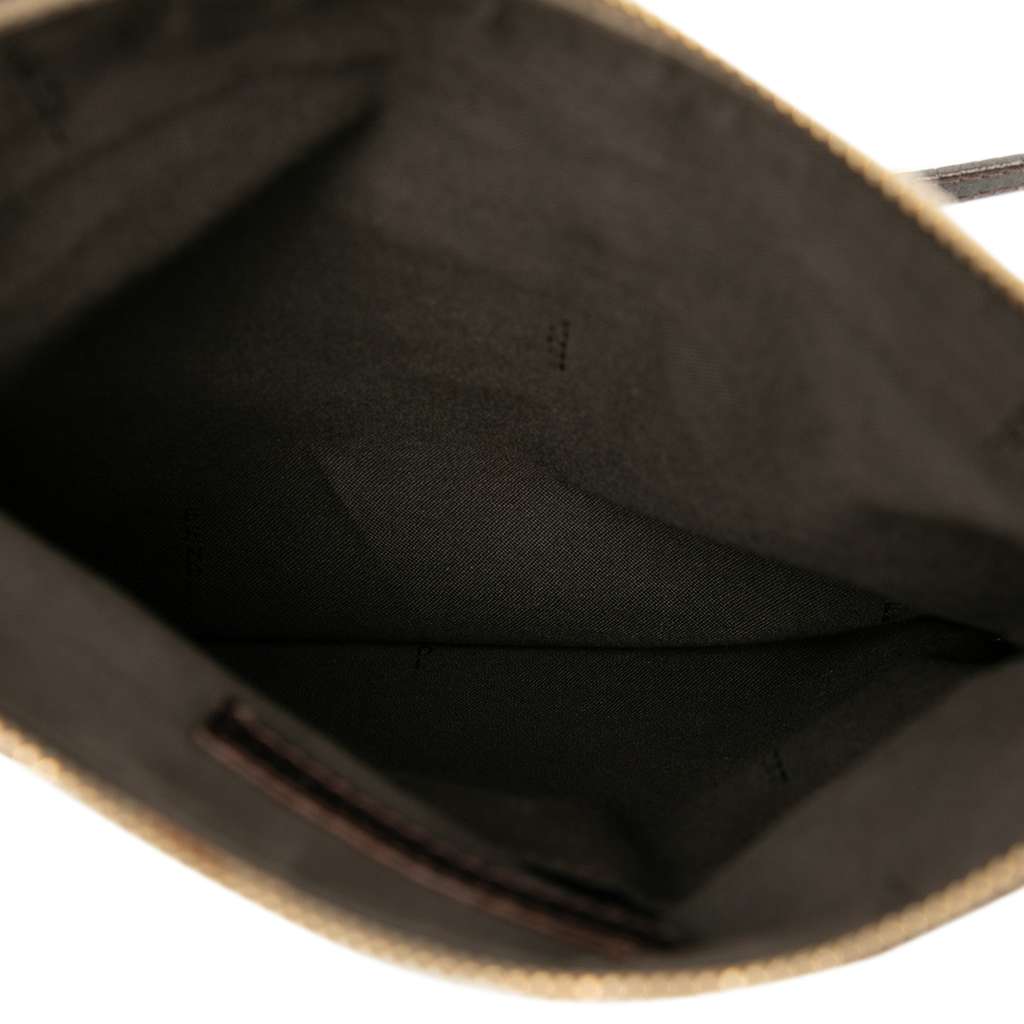 Fendi Zucchino Coated Canvas Forever Crossbody Brown Canvas Very good - Model View