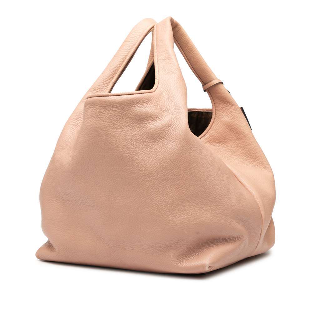 Loewe Calfskin Calle Lock Shoulder Bag Brown Leather Very good - Back View