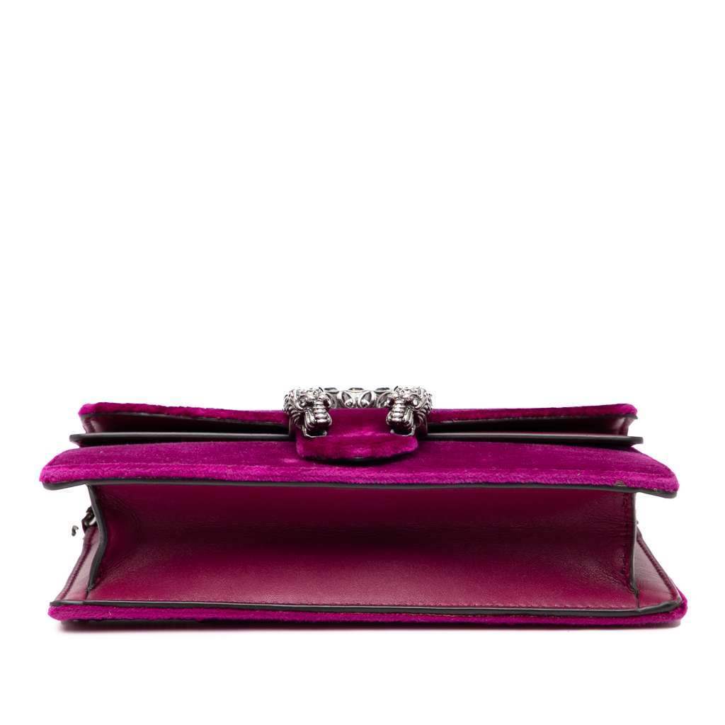 Gucci Mini Velvet Dionysus Crossbody Purple Velvet Good - Inside View