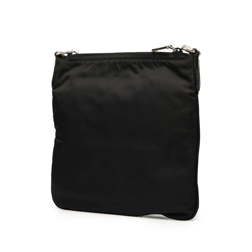 Prada Tessuto Zip Top Crossbody Black Good condition - Back View