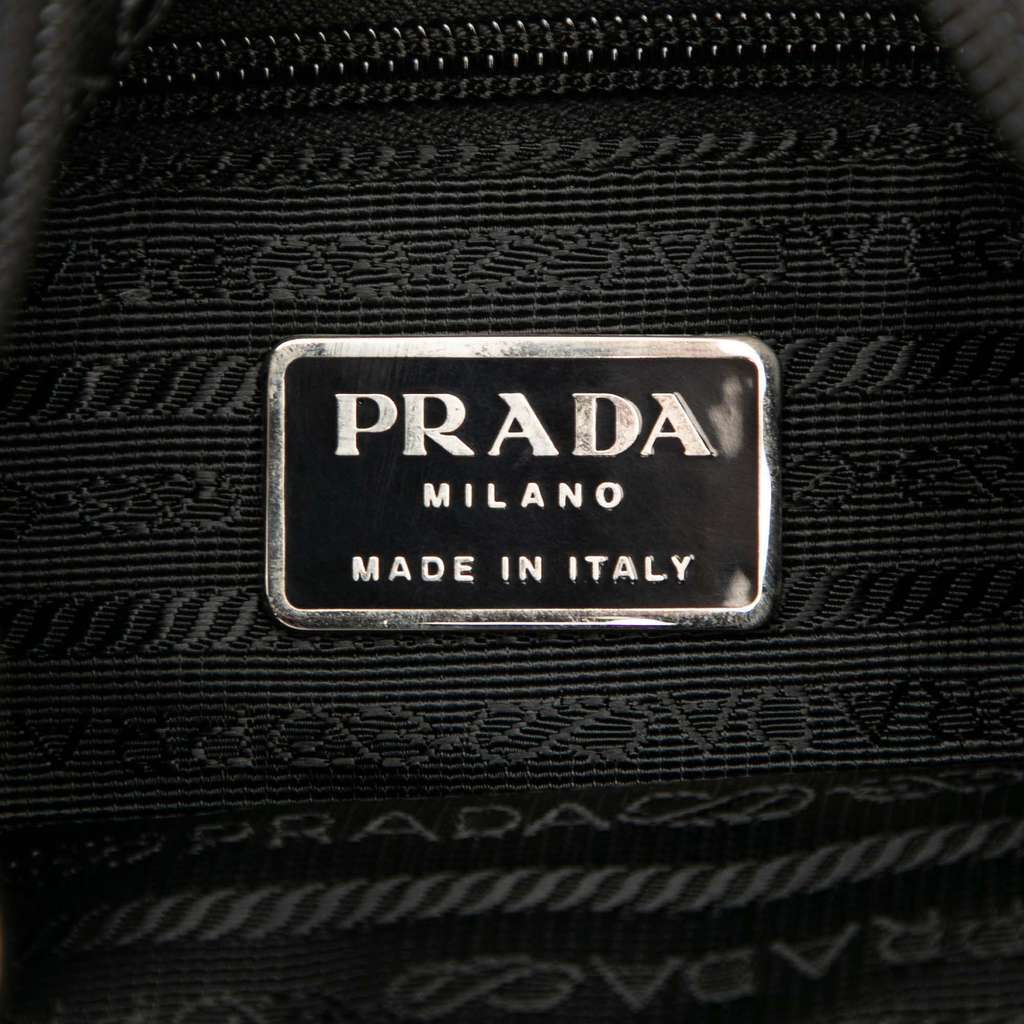 Prada Tessuto Zip Top Crossbody Black Good condition - Box View