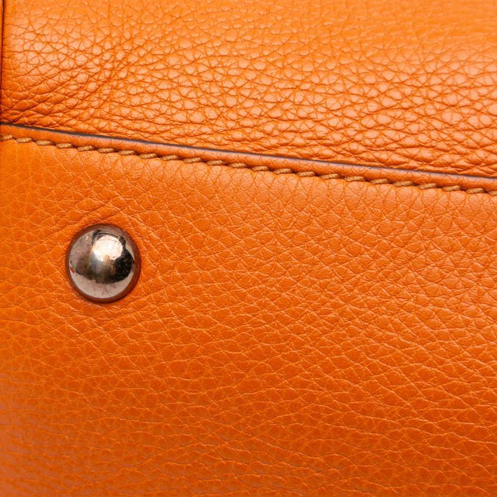 Gucci Medium Calfskin Bamboo Shopper Satchel Orange Leather Very good condition - Box View