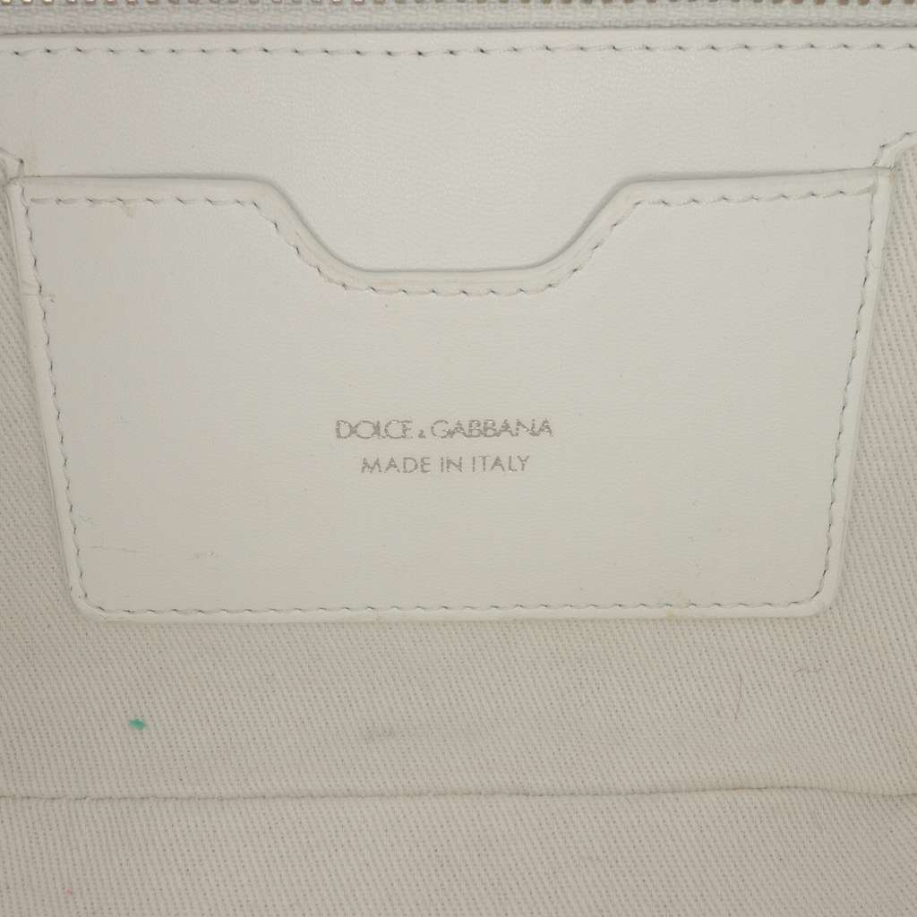 Dolce & Gabbana Leather DG Logo Satchel White Leather Good condition - Box View