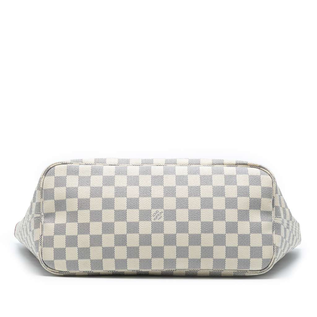Louis Vuitton Damier Azur Neverfull MM White Good - Inside View