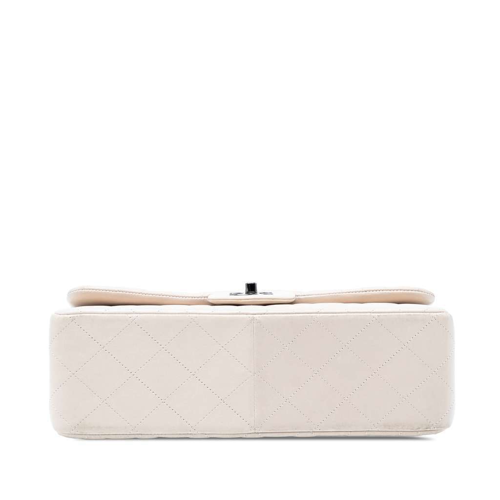 Chanel Jumbo Classic Lambskin Double Flap White Leather Very good condition - Inside View