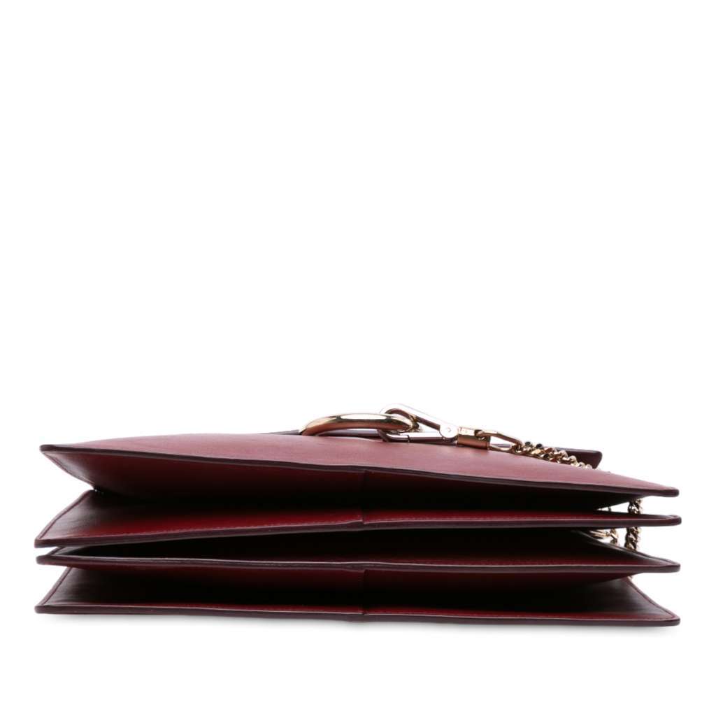Chloé Medium Calfskin and Suede Faye Crossbody Red Leather Good condition - Inside View