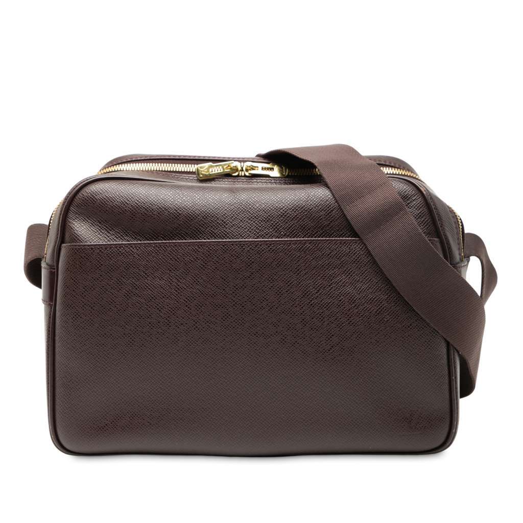 Louis Vuitton Taiga Reporter PM Brown Leather Good - Front View