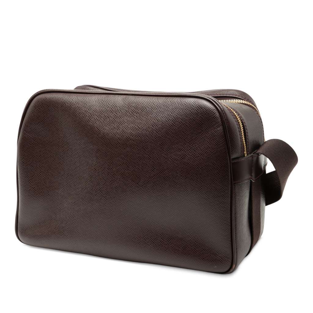 Louis Vuitton Taiga Reporter PM Brown Leather Good - Back View