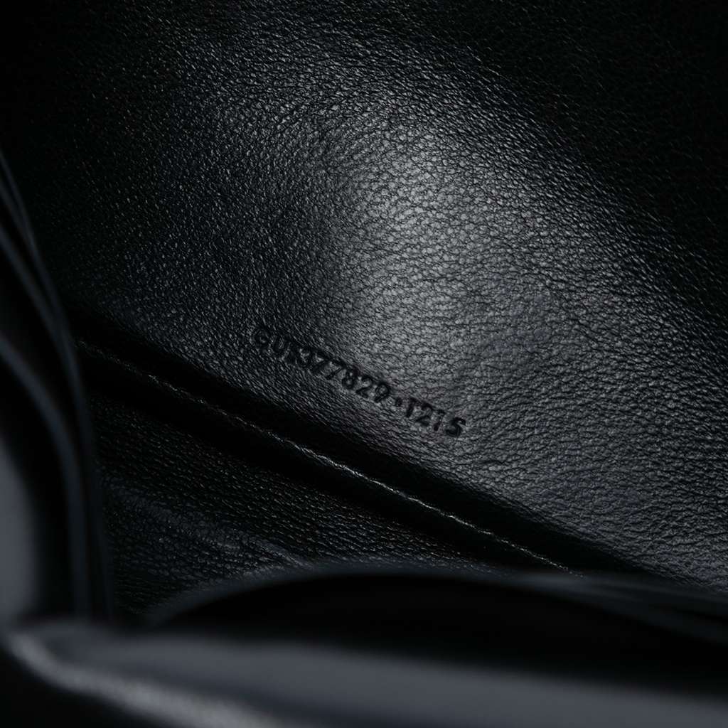 Saint Laurent Python Embossed Suede Monogram Kate Wallet on Chain Black Leather Good condition - Box View