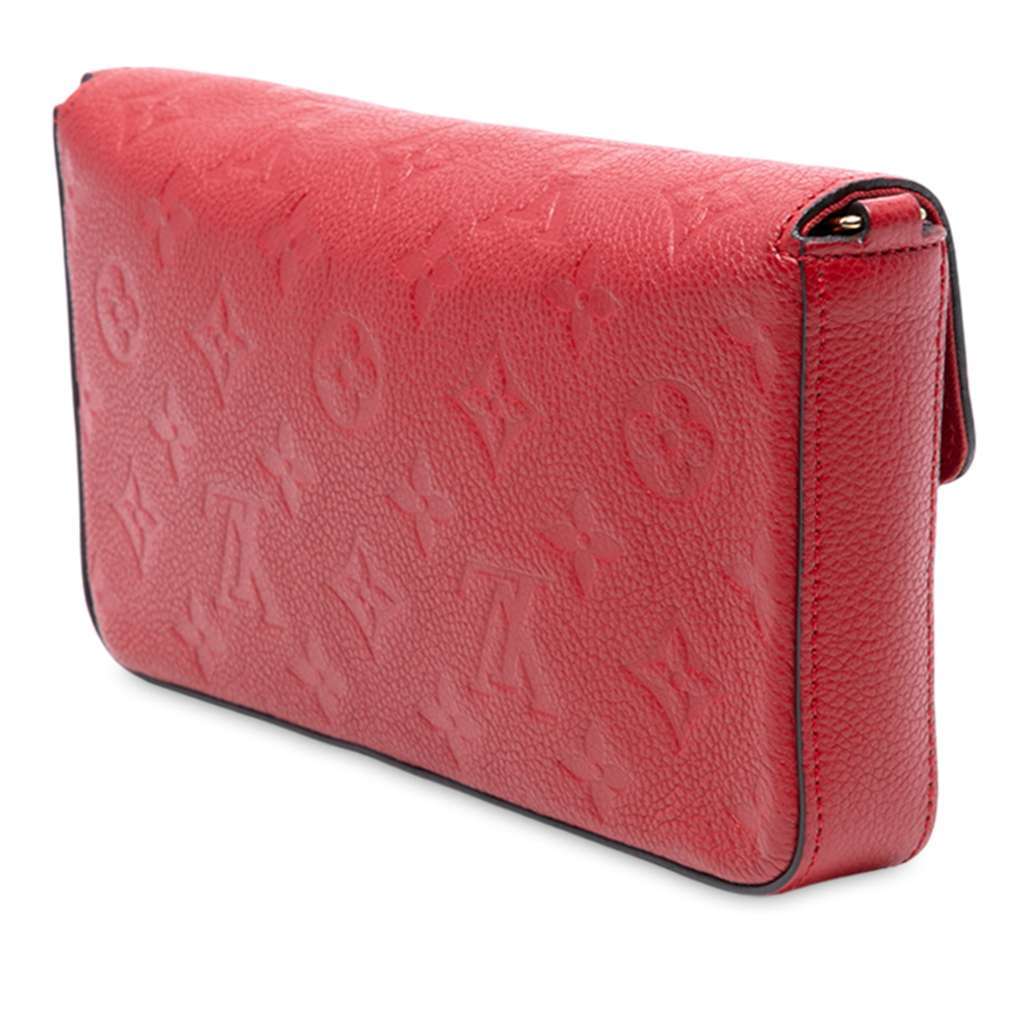 Louis Vuitton Monogram Empreinte Pochette Felicie Red Leather Good - Back View