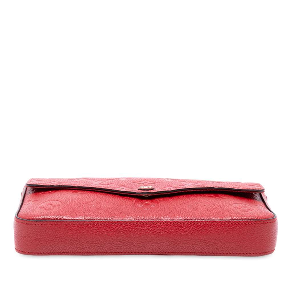 Louis Vuitton Monogram Empreinte Pochette Felicie Red Leather Good - Inside View