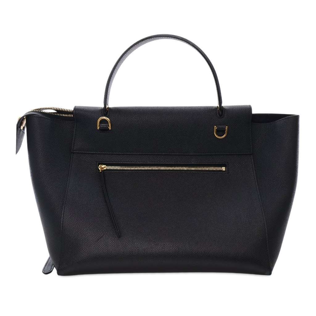 Celine Mini Grained Calfskin Belt Bag Black Leather Good - Inside View